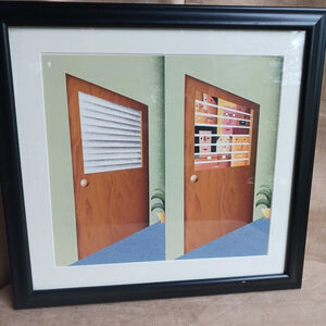 Framed Art Print The Office Abstract Geometric 18 x 18